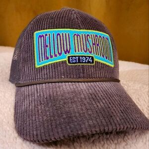 New Mellow Mushroom Trucker Style Grey Corduroy snapback hat